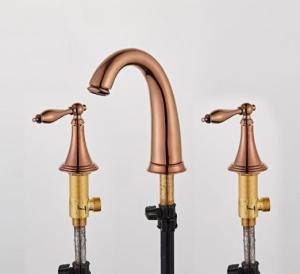 Buy cheap Under Counter ODM Double Handle Wash Basin Mixer product