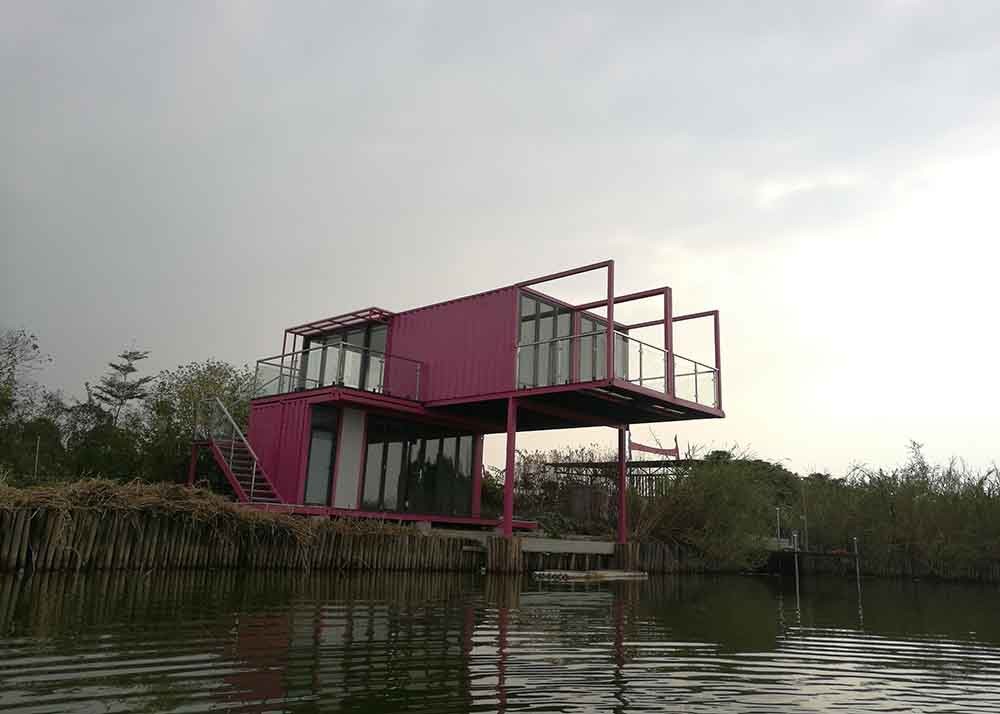 Unique Style Custom Container House Complex Modular Container Homes Lake House Dwelling