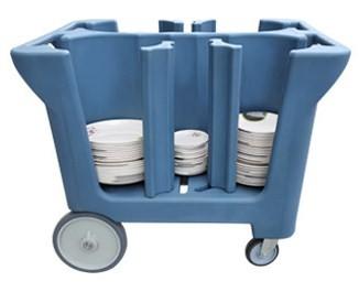 Quality NSF Mobile Dish Caddy Cart With Divider Dual Handles for sale