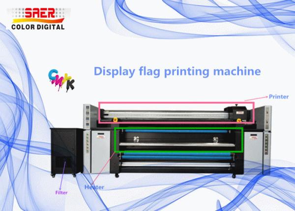 Quality CMYK Displays Flag Inkjet Textile Printing Machine 1440dpi for sale