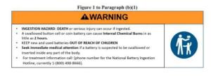 Testing Performance requirements for consumer products that contain or are designed to use button cell or coin batteries