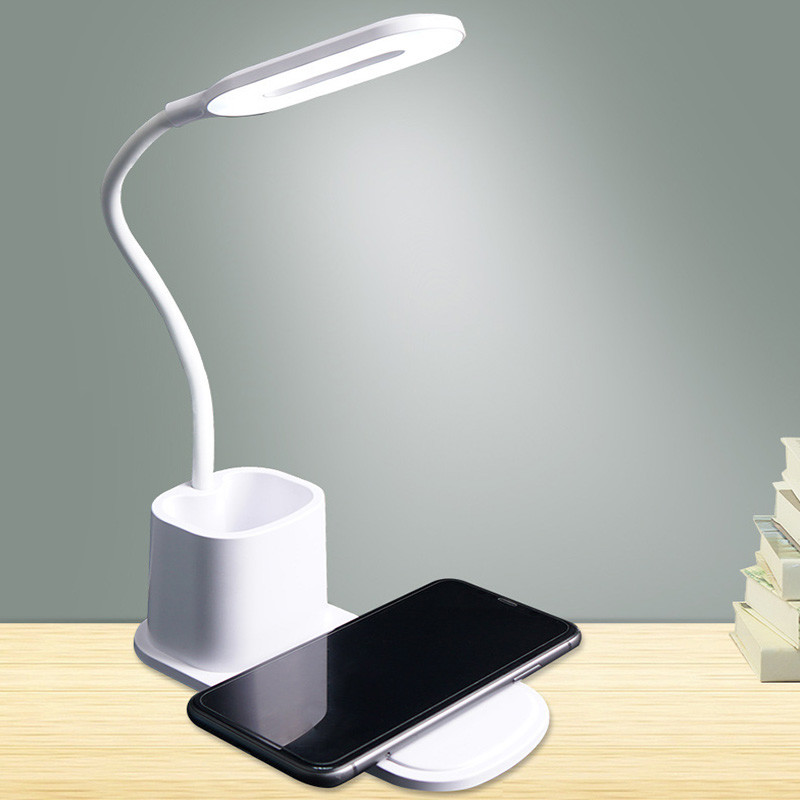 QI 10W LED Lamp Wireless Charger With adjustable 3 Color Modes