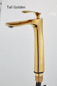 Buy cheap Electroplate ODM Tall Body Golden Wash Basin Faucet product