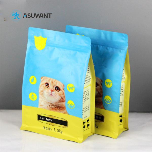 Digital Printing 1lb Resealable Stand Up Pouch Mylar Ziplcok Bags For Pet Dog Cat Food
