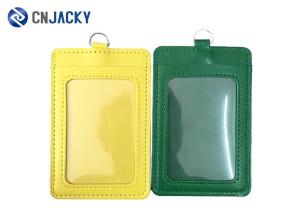 Buy cheap Colorful Customized CR80 Size PVC Leather ID Card Holder With Two Folders product