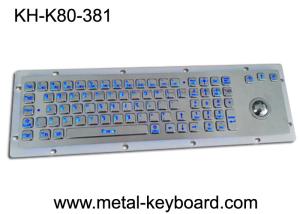 China 80 Keys Trackball Mouse Dust Proof Keyboard LED Backlit For Dark Conditions on sale