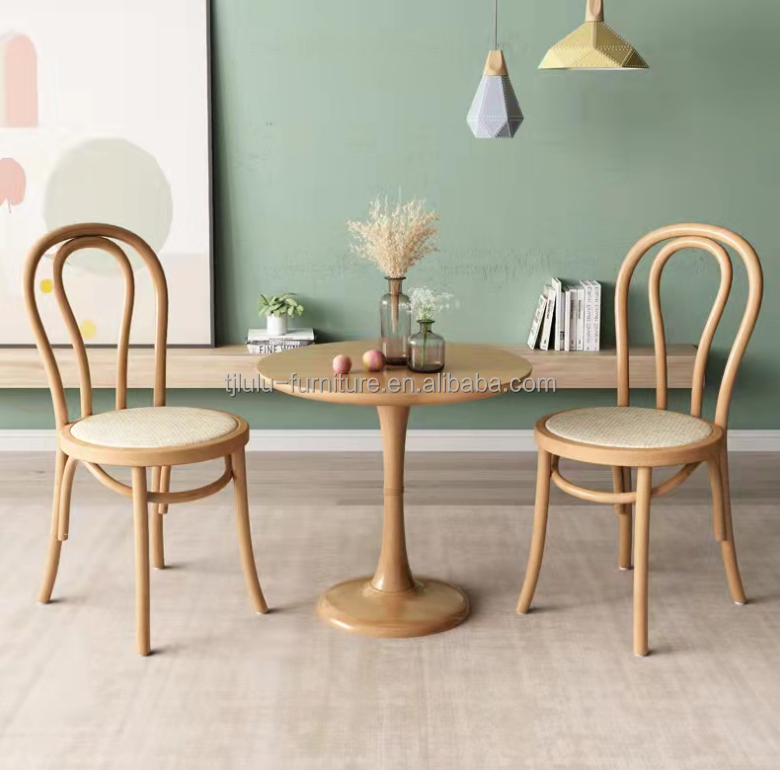 Handmade Wooden Restaurant Chair with Custom Size and Optinal Colors