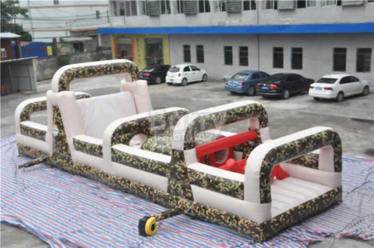 Giant Boot Camp Assault Challenging Inflatable Bounce House Obstacle Course