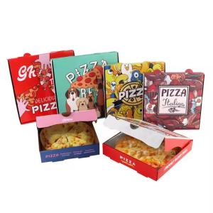 China Customized Biodegradable Fast Food Packaging: Corrugated Paper Pizza Boxes with Printed Logo for Restaurant Takeaway on sale