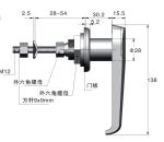 Industrial Keyless Gate Handle Lock Chrome Plating ISO Certificate