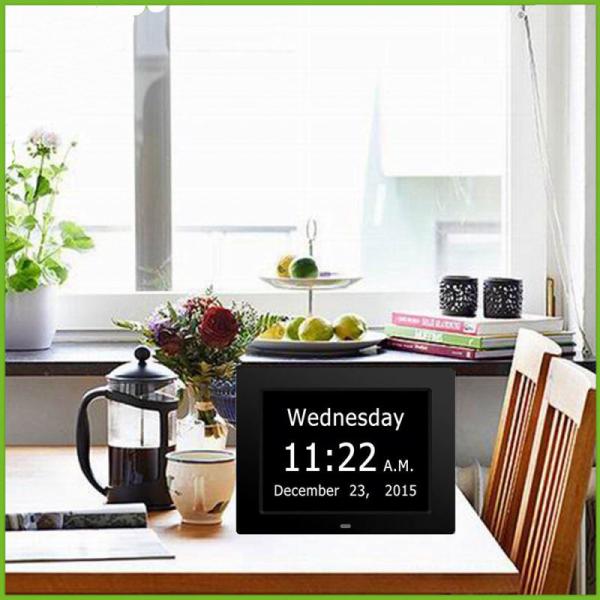 Quality large digital wall clock with day and date for seniors,american lifetime day clock for sale
