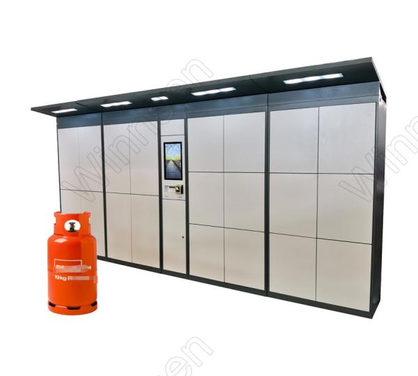 Quality Smart 24 Hours Wifi Vending Locker LPG LNG Gas Exchange Cylinder Click And Collect Credit Card Payment for sale