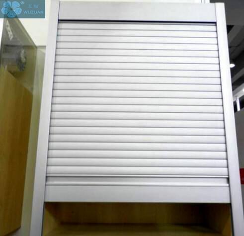 Quality White 77mm Slat 36VDC Aluminium Roller Shutter Doors for sale