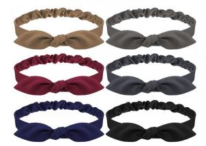 China Rabbit ears hair bands with bows all wear elastic band knot cute hair bands headwear thick hair bands on sale