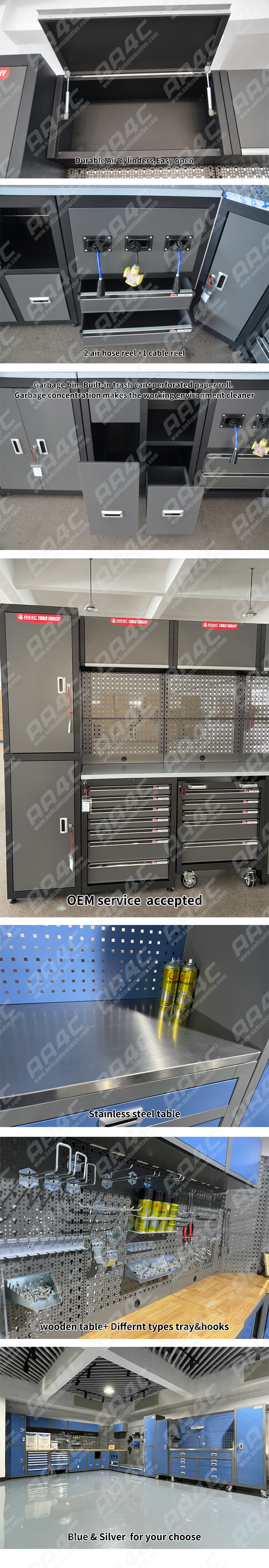 AA4C Tools Cabinet Worktable Work Bench workstation Trolley Vehicle Tools Storage Combination K Type