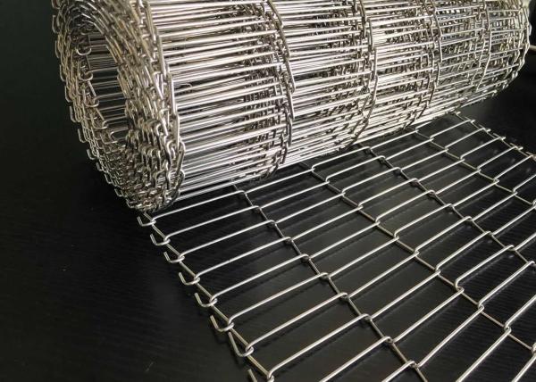 Quality 316SS Flat Flex Conveyor Belt , Wire Mesh Belt For Chocolate Cookies for sale