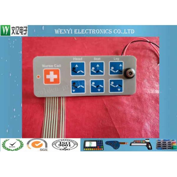 7 Keys Silk Screen Print Embossing Membrane Switch