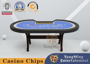 China MDF Board Gambling 8 Digit Folding Poker Table I Shaped H Foot on sale