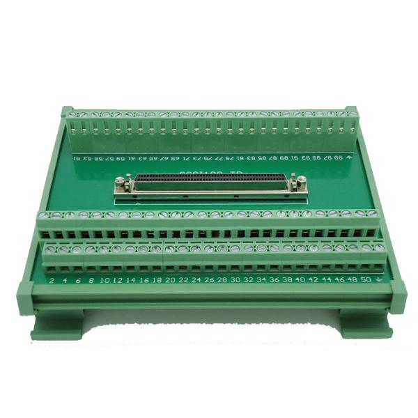 Quality SCSI 100 Pin Connector DIN Rail Mounting Type Terminal Blocks Module for sale