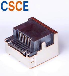Buy cheap Right Angle RJ45 SMD Connector , PCB Shielded SMT RJ45 Jack Housing Material LCP product