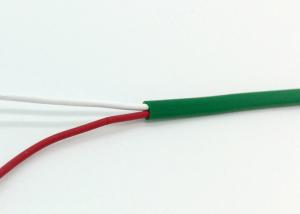 China Flat   2 Core Fire Alarm Cable , External Alarm Cable Yellow / Green PVC Tinned Copper on sale