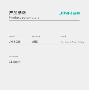 Diameter 11.5mm Black Screw Caps Cabinet Fittings For Flat Packed Furniture