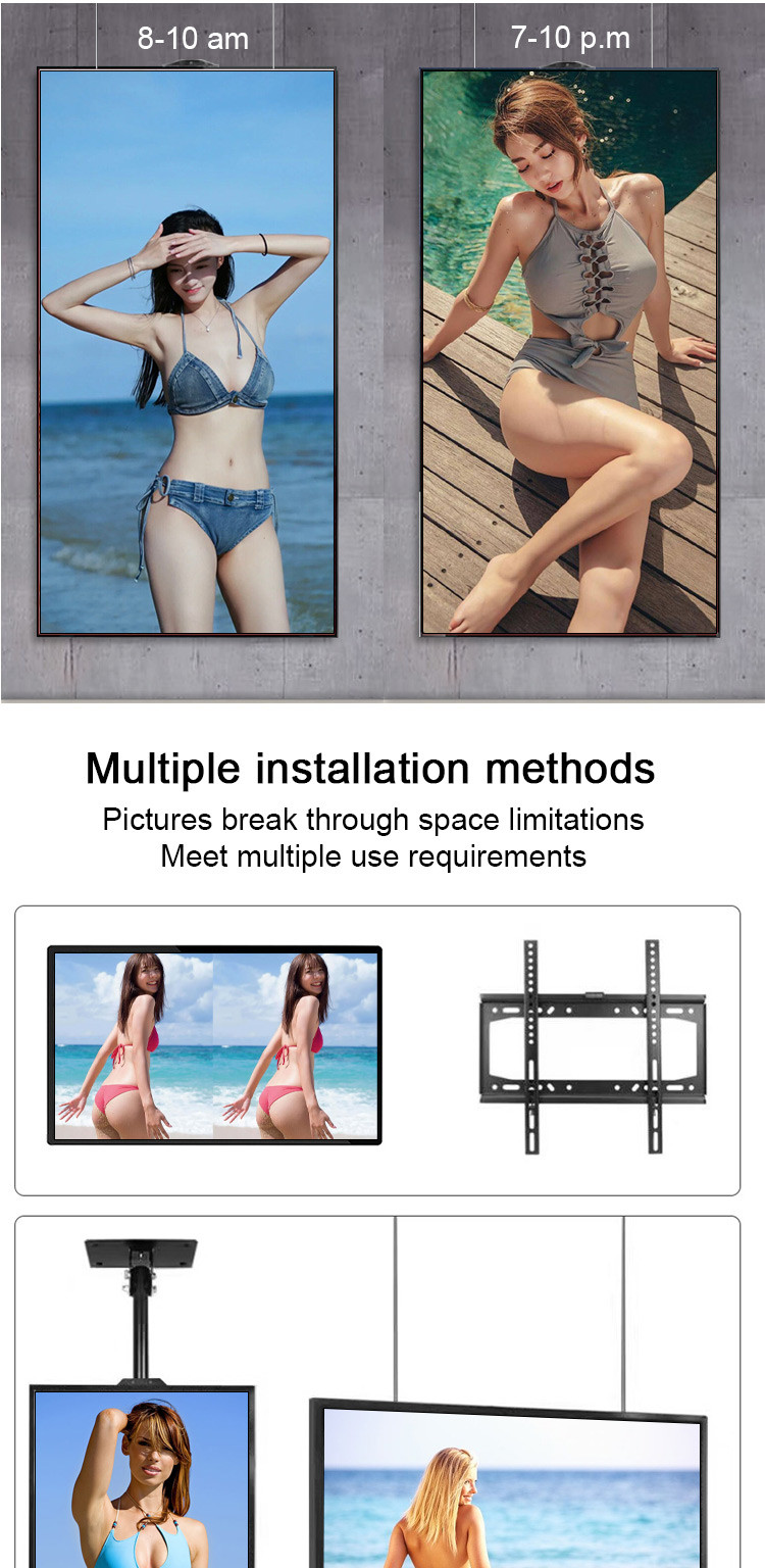 Hanging Window LCD Display Advertising Screen Digital Shop Window Displays