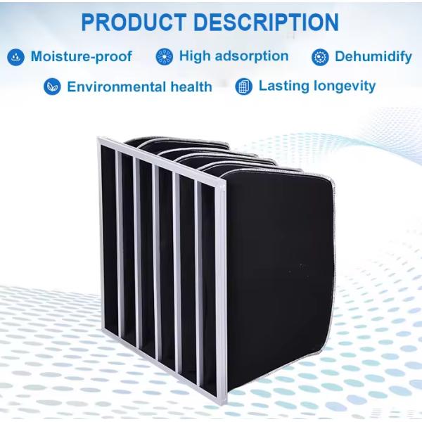 Organic Pollutant Elimination Activated Carbon Bag Filters Air Conditioner Carbon Filter