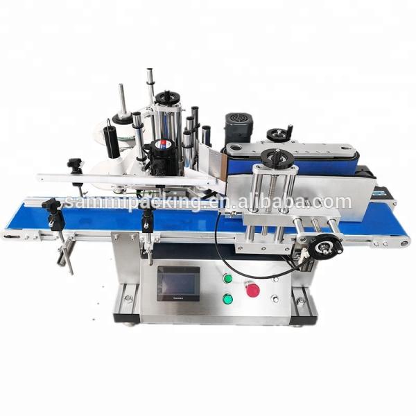 High-Speed Desktop Label Applicator Machine Self-Adhesive Sticker Dispensing for Round Bottle Water Wine Cosmetics Packaging
