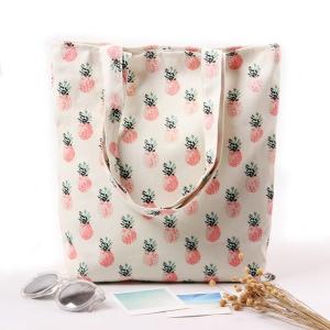 China Cartoon Fruit Printed Custom Canvas Bags , Printed Promotional Bags on sale