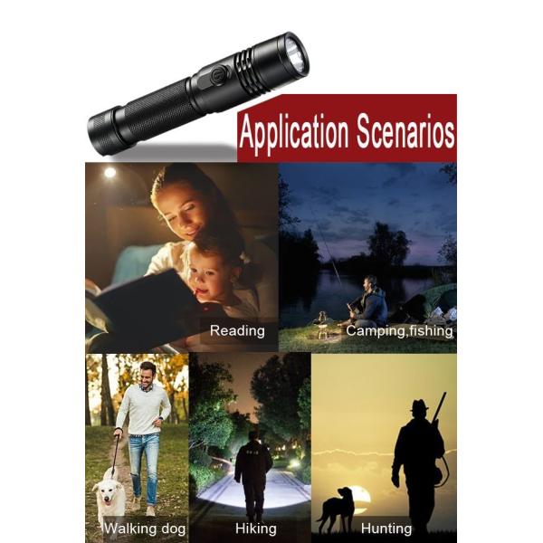 Small USB Rechargeable Flashlight , 1200 Lumen Portable Rechargeable Torch Light
