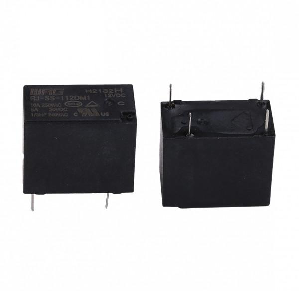 Quality RJ-SS-112DM1 Automotive DC 12V SPST Relay 10 Amp 5 Amp Flux Resistance Class A Insulation for sale