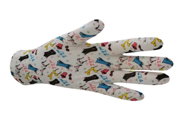 Quality Flower Printed Cotton Cosmetic Gloves Protecting Fingertip From Drying for sale