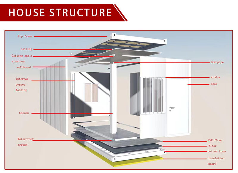 Customized Steel Apartment 20ft 40ft Flat Pack Container Portable Container Home House
