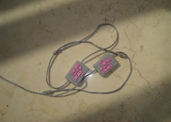 Quality Suspended Particle Hang Tag String , Security Tag Pin For Towel Beanies Caps for sale
