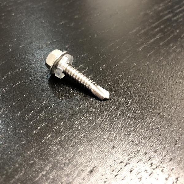 Quality M5.5 SS 410 Galvanized Self Drilling Screws 38mm Hex Head Tek Screws With EPDM Washer for sale