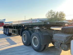 Container Flat Bed Deck Semi Trailer 3 Axle 20FT 40FT