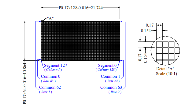 0.96'' OLED Monochrome Display Anti-Glare Flexible Environmental Adaptability OLED LCD