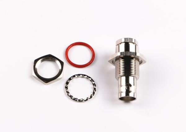 Quality 50 Ohm Female Socket BNC Cable Connector , BNC Crimp Connector Straight Type for sale