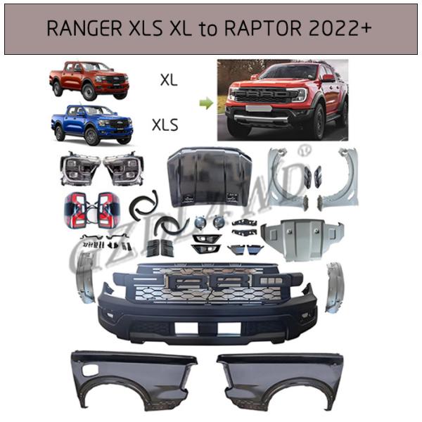 Quality Pickup Ranger XL XLS 4x4 Body Kits Upgrade To Ranger Raptor 2022 Style for sale