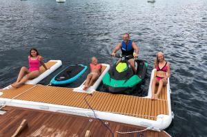 Buy cheap E Shape Drop Stitch Wood Grain Inflatable Floating Platform product