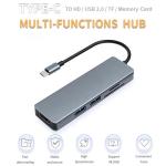 11 In 1 USB-C Hub Type-C To HDMI USB3.0 USB2.0 SD TF Adapter Hub with Card