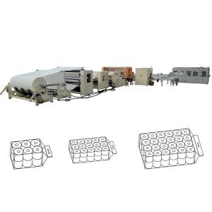 Buy cheap Factory price automatic 48 rolls bundle package small toilet paper and kitchen towel roll machine production line product