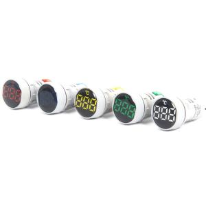 Buy cheap 22mm Round Temperature Indicator Light meter with crystal cover product
