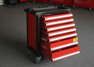 Heavy Duty Red & Black Mechanic Tool Cabinet , Rolling Tool Cabinet Rust Protection