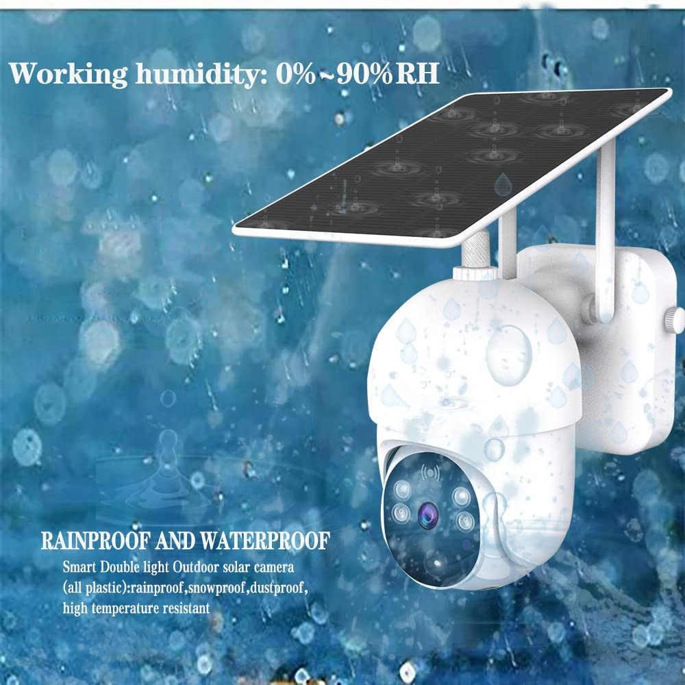 Solar Power Tuya Smart Camera 1080P HD Two Way Voice Intercom PIR Motion Detection Camera