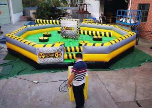 Commercial Meltdown Mechanical Inflatable Wipe Out With 0.55mm PVC Tarpaulin