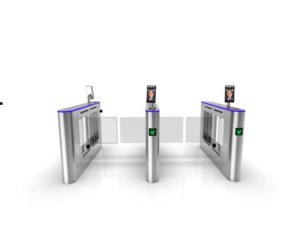 Quality Acrylic Arm Swing Barrier Turnstile RS485 Automatic Swing Gate System for sale