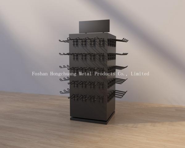 Quality Black  Metal TUV Certificate Multi Layers Earring Holder Stand, Rotating Display stand With Hook for sale