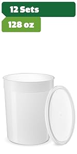 Plastic Deli Containers With Lids, Slime, Soup, Meal Prep Containers Stackable Leakproof Microwave Dish